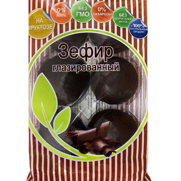 Зефир Сокол на фруктозе, глазированный с ароматом ванили 200г