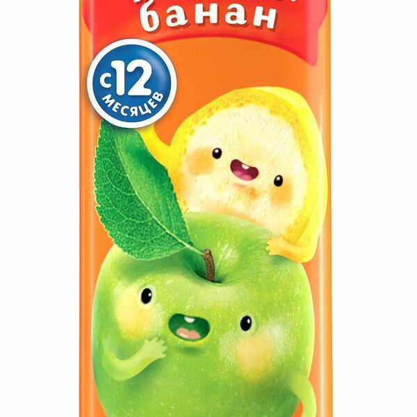 Фруктовый Батончик Агуша Яблоко-Банан, с 12 месяцев, 15г