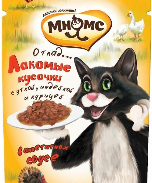 Консервы для кошек Мнямс Мясной карнавал: утка, индейка, курица