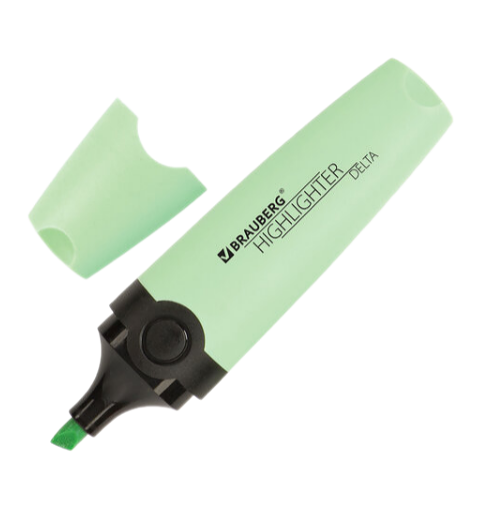 Текстовыделитель Brauberg delta pastel мятный линия 1-5 мм, 1 шт