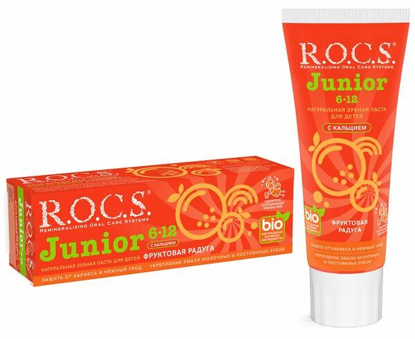 Зубная паста R.O.C.S Junior фруктовая радуга 74 г