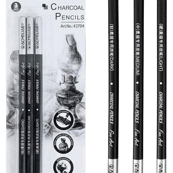 Набор угольных карандашей Acmeliae, 3 шт