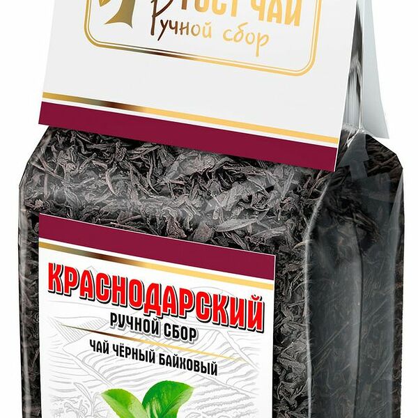 Чай черный КРАСНОДАРСКИЙ ГОСТ ЧАЙ РУЧНОЙ СБОР с бергамотом байховый, листовой, 100г