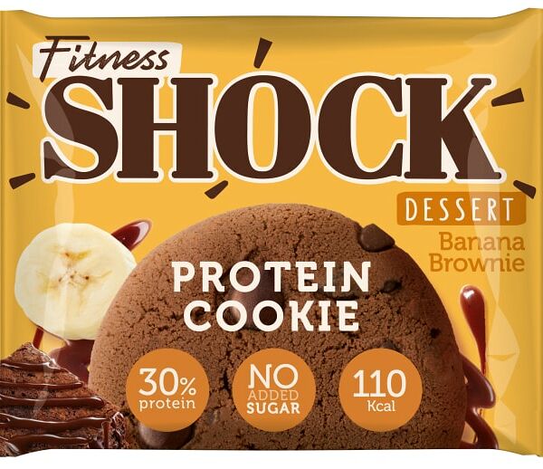 Печенье протеиновое FitnesShock Банановый брауни 35г