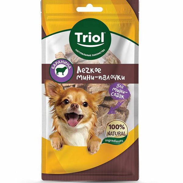 Лакомство доя собак легкое баранье ТМ Triol (Триол)