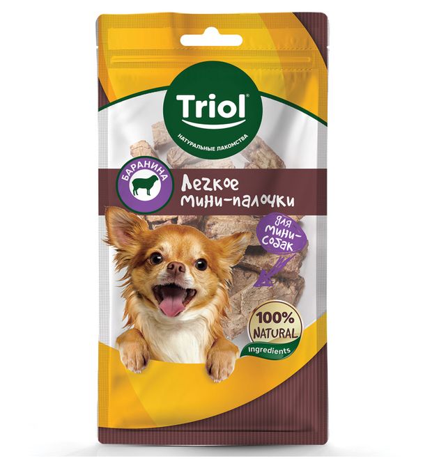 

Лакомство для собак Triol легкое баранье мини-палочки 30 г