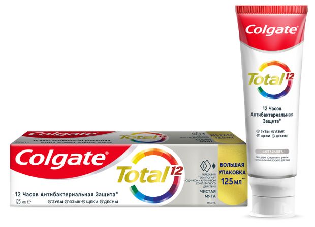 

Зубная паста Colgate Total 12 комплексная антибактериальная 125 мл