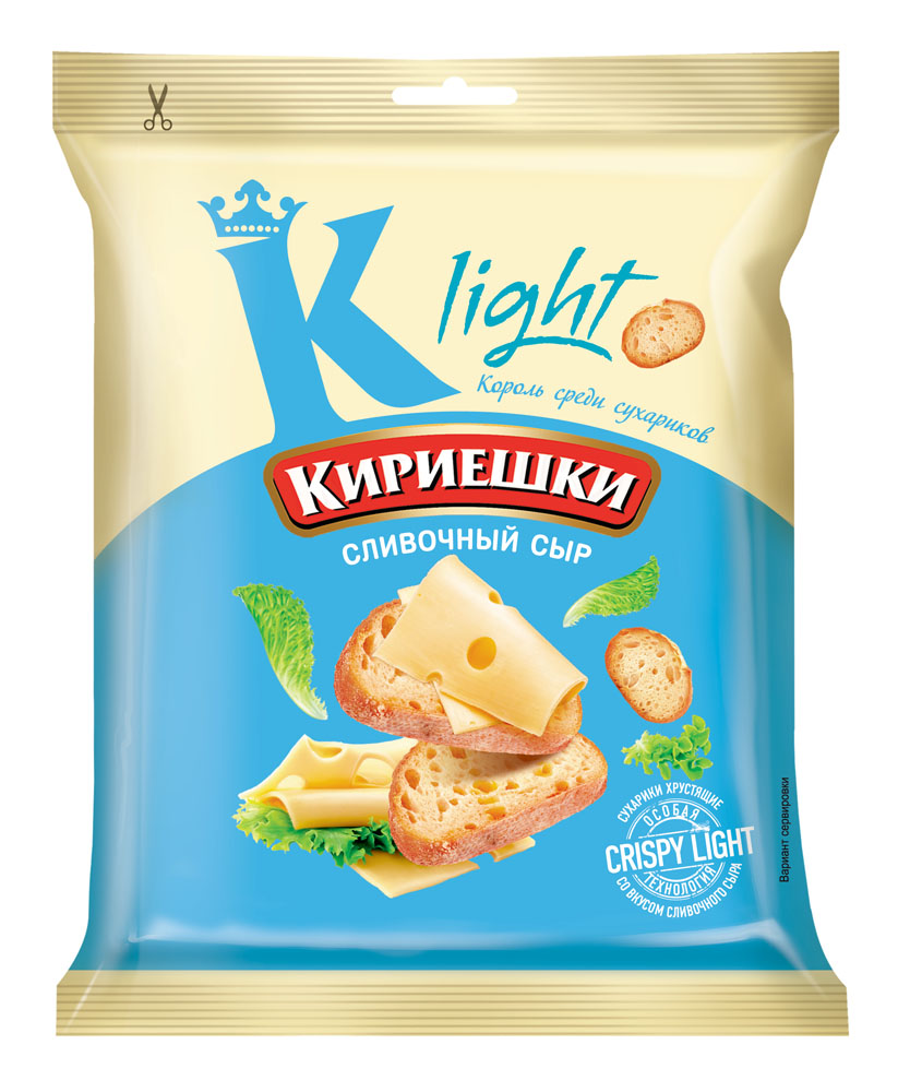 

Сухарики Кириешки Light Сливочный сыр 80 г