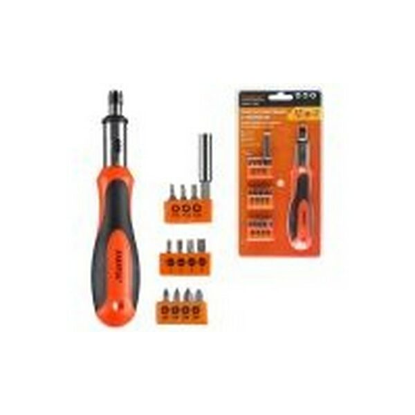 Отвертка реверсивная с набором бит 12-в-1 STARTUL PROFI (ST3049-12)