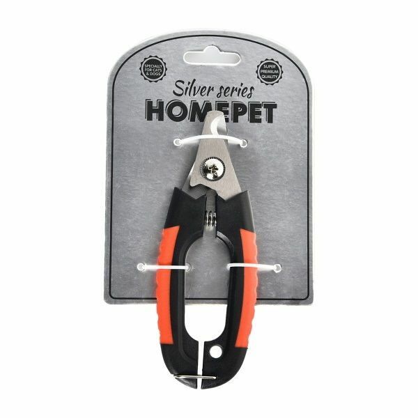 Когтерез-секатор для животных Homepet Silver Series размер L с фиксатором, 16х4.5см
