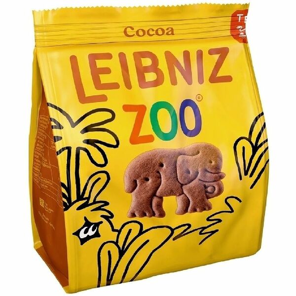 Печенье Leibniz Zoo с какао с фигурками животных, 100г