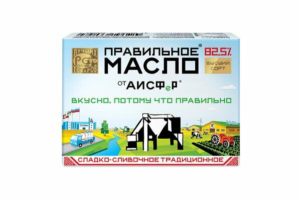 Масло сладко-сливочное ПравильноеМасло Традиционное 82,5%