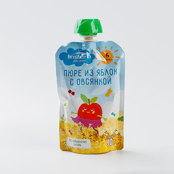 Пюре из яблок с овсянкой