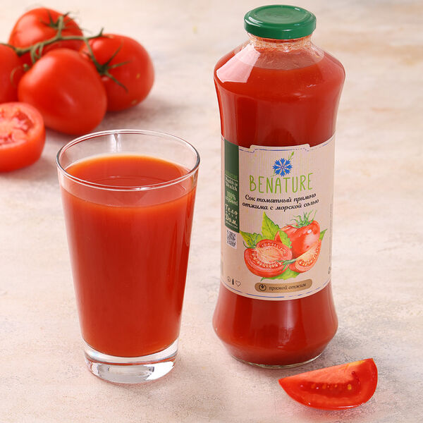 Сок томатный с мякотью прямого отжима с солью