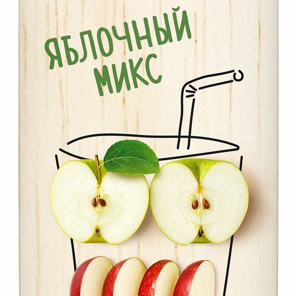 Напиток сокосодержащий Моя Семья Яблочный микс 0.95л