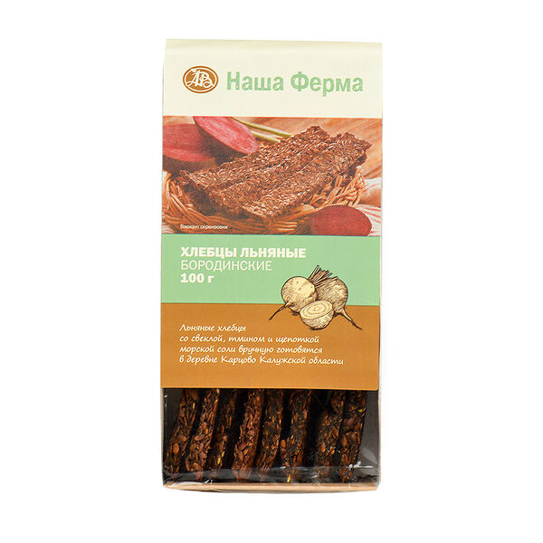 Хлебцы льняные бородинские «Наша Ферма»,  Калужская область 