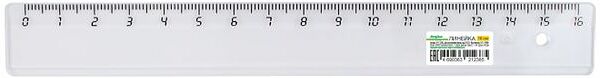 Линейка Каждый День прозрачная, 16 см
