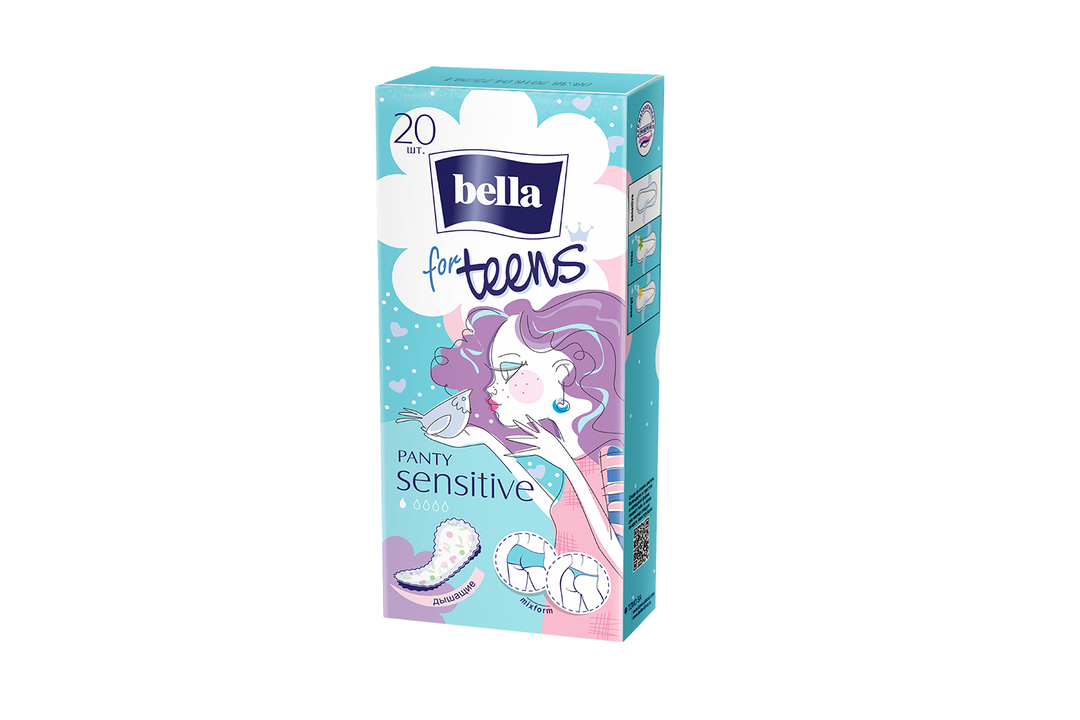 

Прокладки Bella For teens Sensitive ежедневные 20 шт.