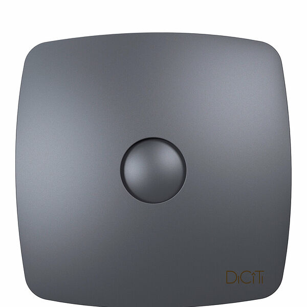 Вентилятор накладной DICITI RIO D100 обр.клапан Dark gray metal
