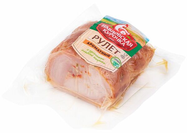 Рулет Павловская курочка Ароматный копчено-вареный, вес 