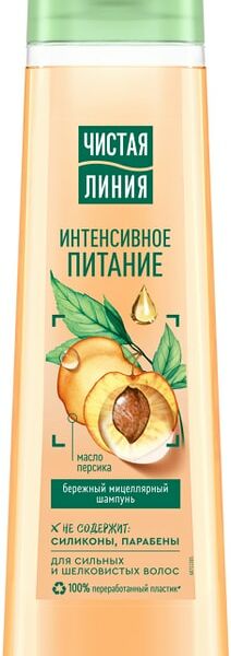 Шампунь для волос Чистая Линия Natura Мицеллярный Интенсивное питание Organic масло семян конопли 400мл