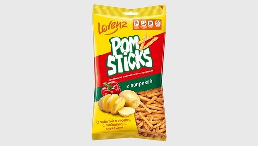 Чипсы картофельные соломкой Pomsticks с паприкой 100г