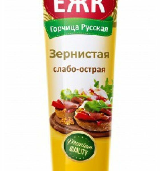 Горчица ежк зернистая слабо-острая 130 г