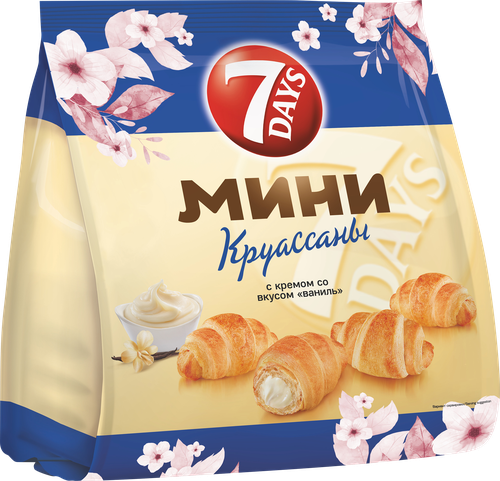 

Мини круассаны 7 Days c ванильным кремом 265 г