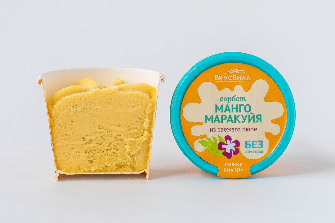 

Сорбет Вкусвилл манго-маракуйя 75 г