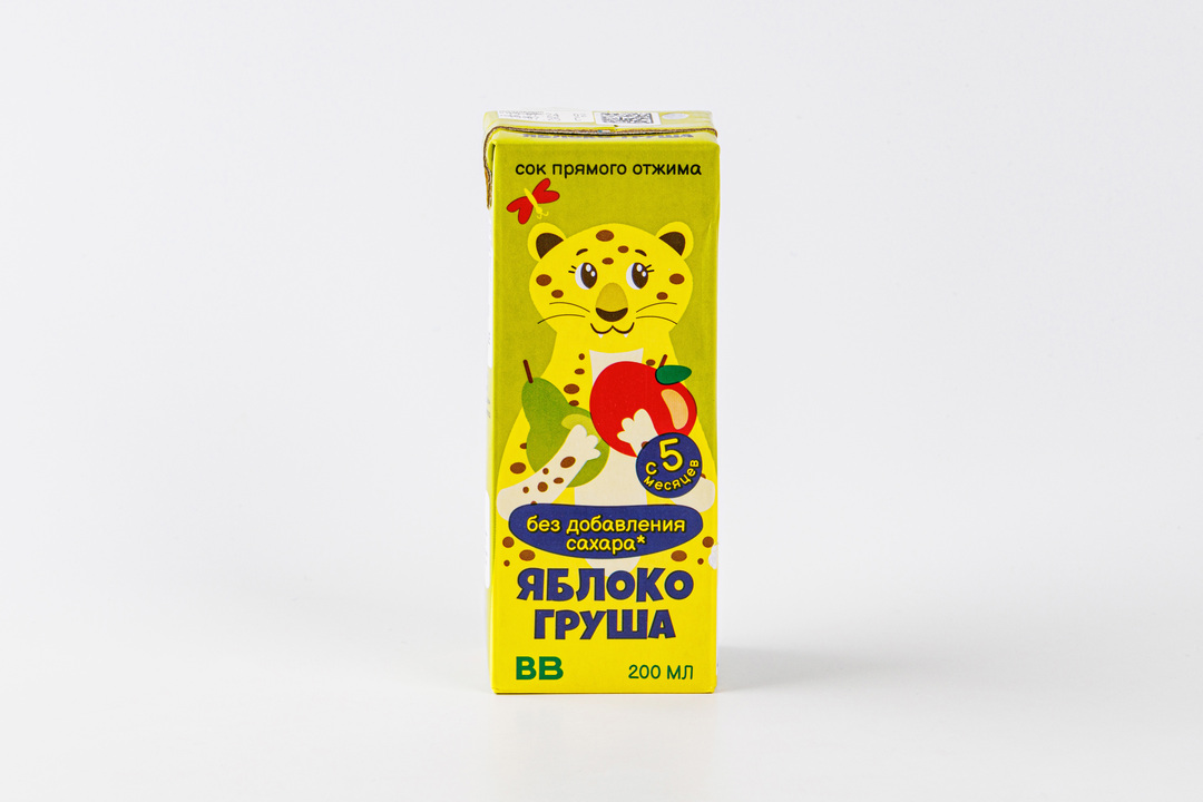 

Сок ВкусВилл детский яблоко-груша прямого отжима 200 мл