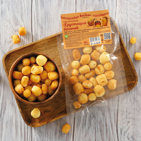 Сыр копченый Хрустящий бочонок Мясновъ Буфет