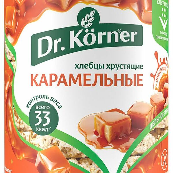Хлебцы кукурузно-рисовые Dr. Körner Карамельные без глютена 90г