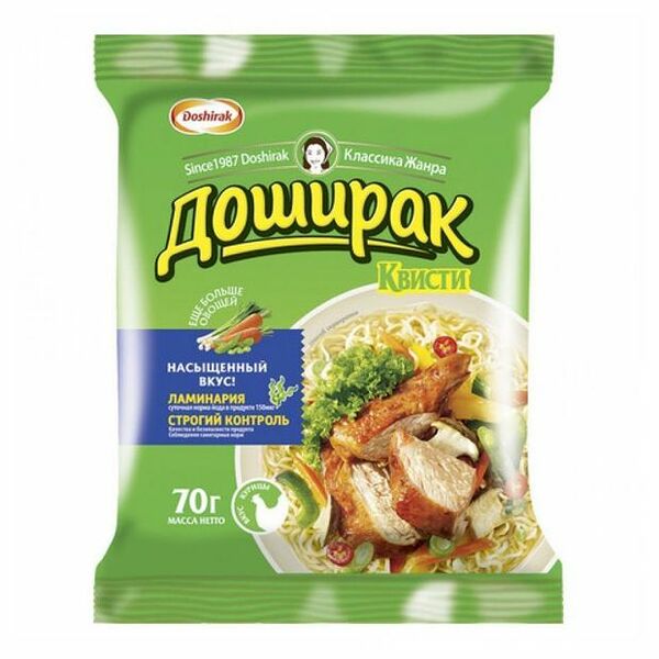 Лапша Доширак Квисти со вкусом курицы, 70г
