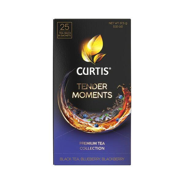Чай черный Curtis Tender Moments c черникой,ежевикой и мятой 25пак 37,5г