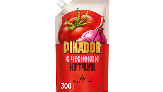 Томатный кетчуп PIKADOR с чесноком