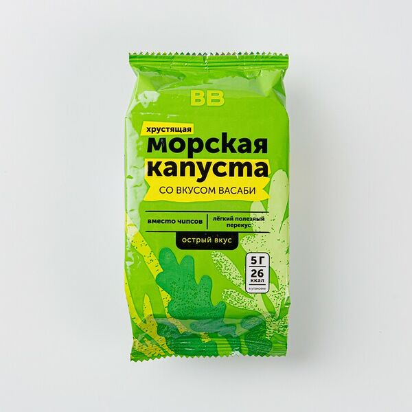 Морская капуста хрустящая со вкусом васаби