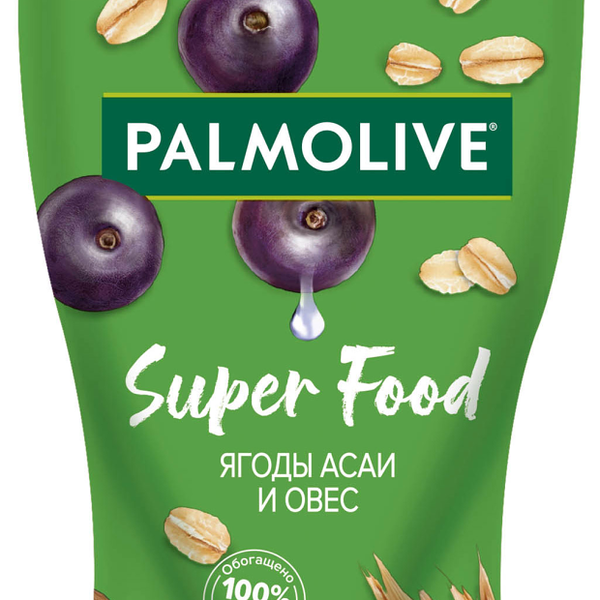 Гель для душа Palmolive Super Food Ягоды Асаи и Овес 