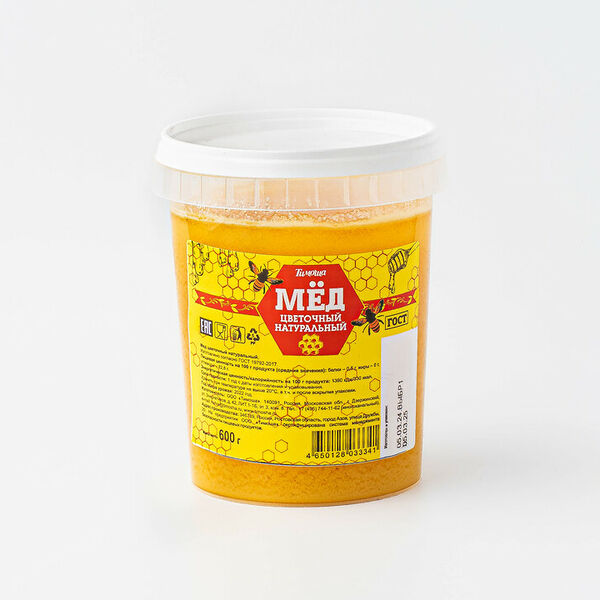 Мед натуральный цветочный, 600 г