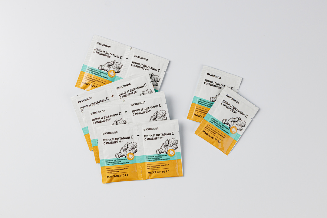 

ВкусВилл Цинк и витамин C с имбирём саше 10 шт