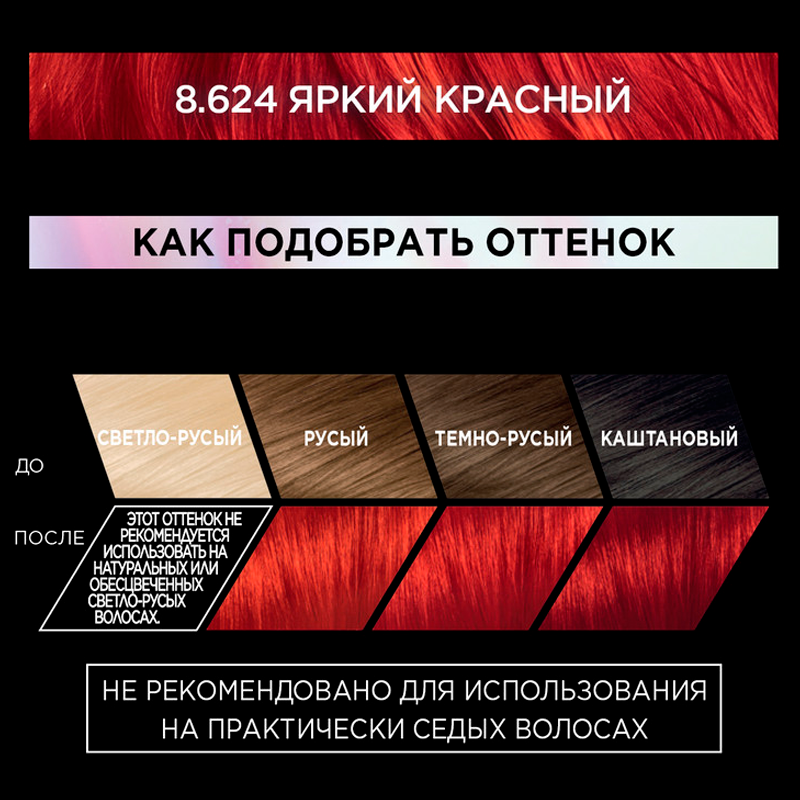 

Краска для волос L'Oréal Paris Préférence Яркость Цвета, оттенок 8.624 Яркий красный 174 мл