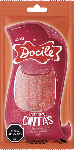 

Жевательный мармелад Docile strawberry belts ленты со вкусом клубники 70 г