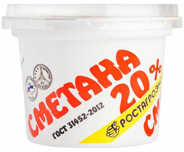 Сметана Ростагроэкспорт термостатная 20%