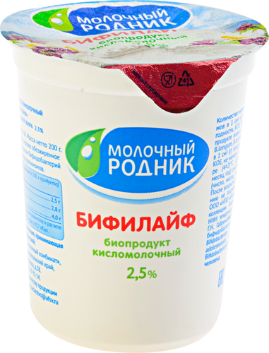 

Бифилайф Молочный родник 2,5%, без змж, 200 г