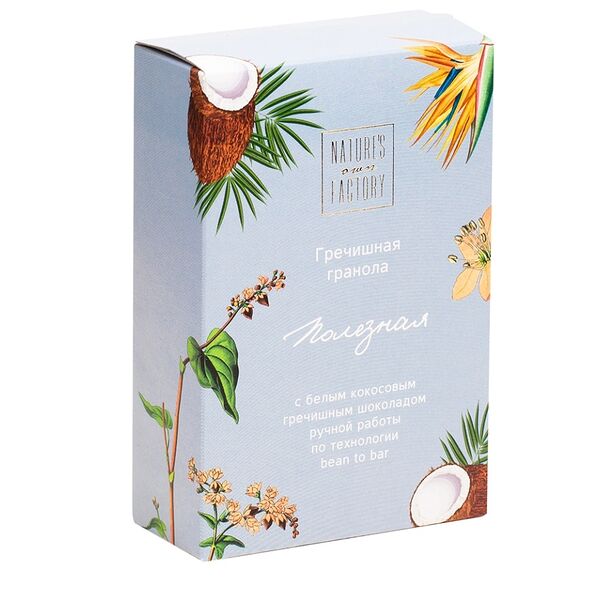 Гранола гречишная Nature's Own Factory с белым кокосовым гречишным шоколадом