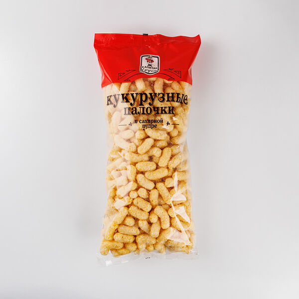 Палочки кукурузные Капитан Хруст в сахарной пудре, 360 г