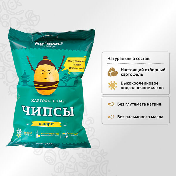 Чипсы картофельные с нори