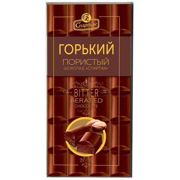 Шоколад горький пористый Спартак 70г