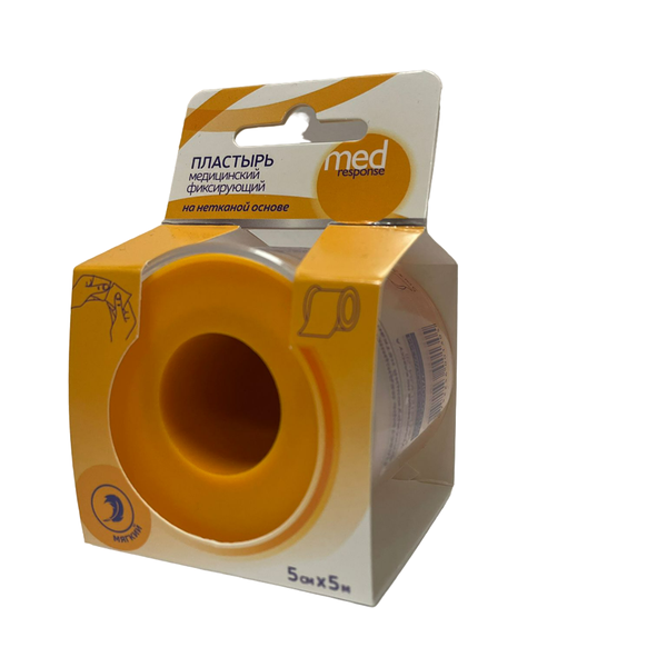 Medresponse Пластырь медицинский фиксирующий нетканный 5 см x 5 м