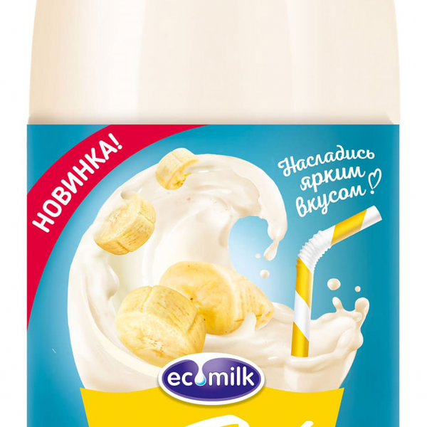 Коктейль молочный Ecomilk.Solo Спелый банан 2%