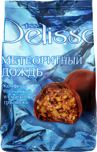 

Конфеты DELISSE Метеоритный дождь, с начинкой из мягкого грильяжа, 400 г